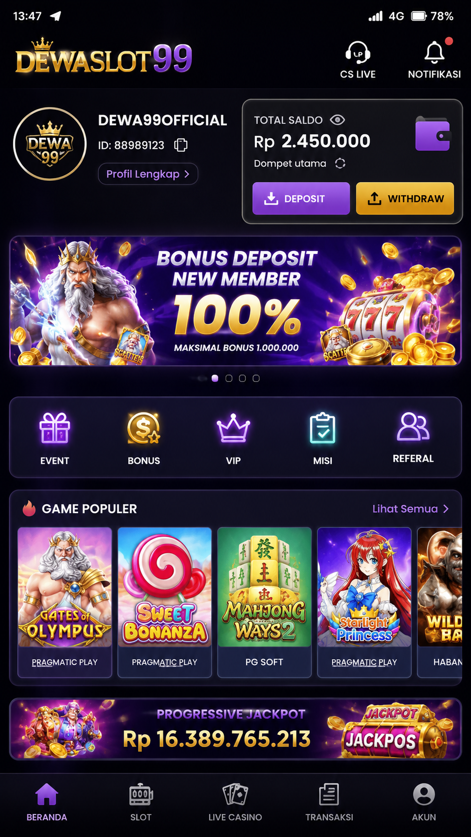 Screenshot 3 dewaslot99